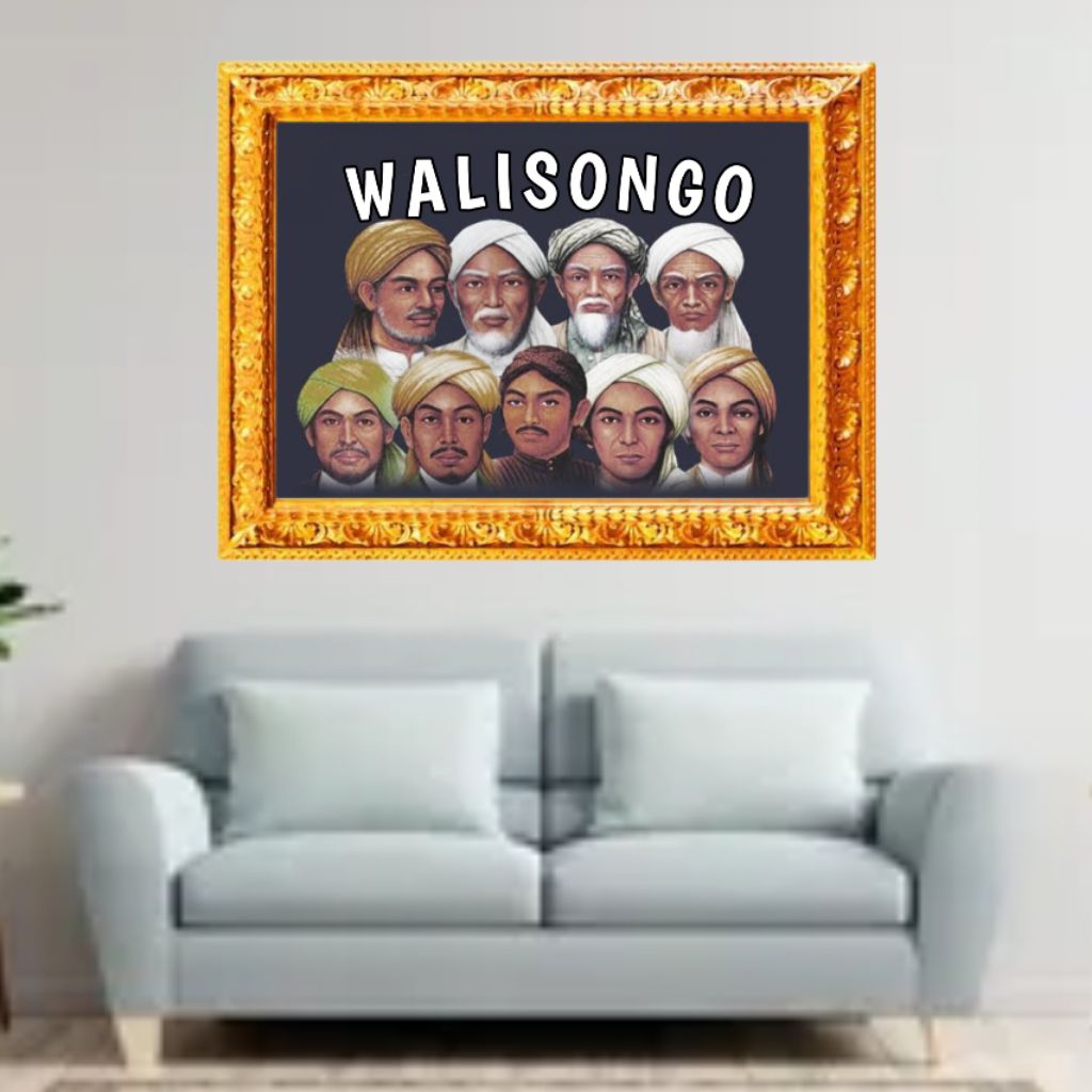 POSTER DINDING SUNAN KALIJAGA | LUKISAN DINDING PARAWALI | HIASAN DINDING WALISONGO