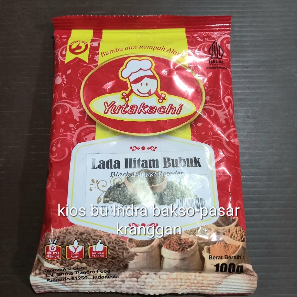 

yutakachi bubuk lada merica putih white hitam black pepper powder 100 gr