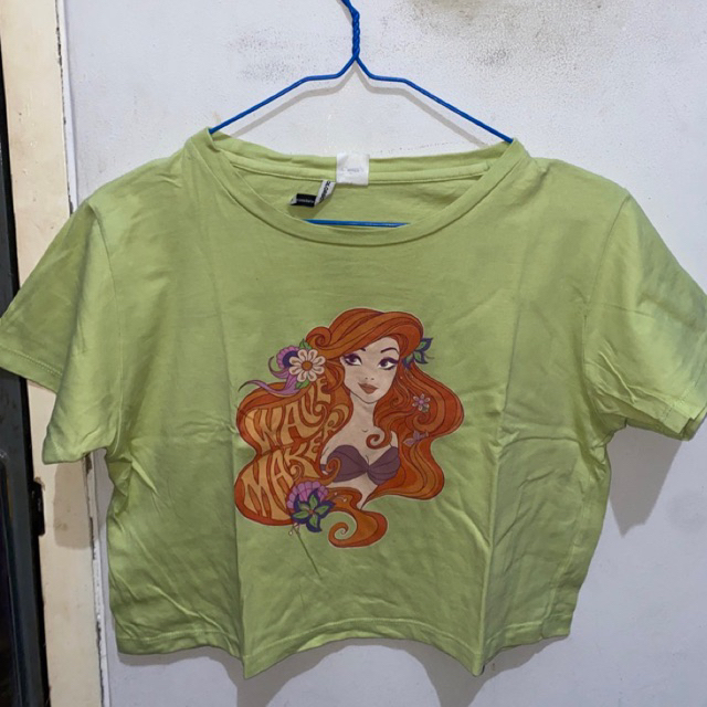 preloved colorbox crop top ariel disney