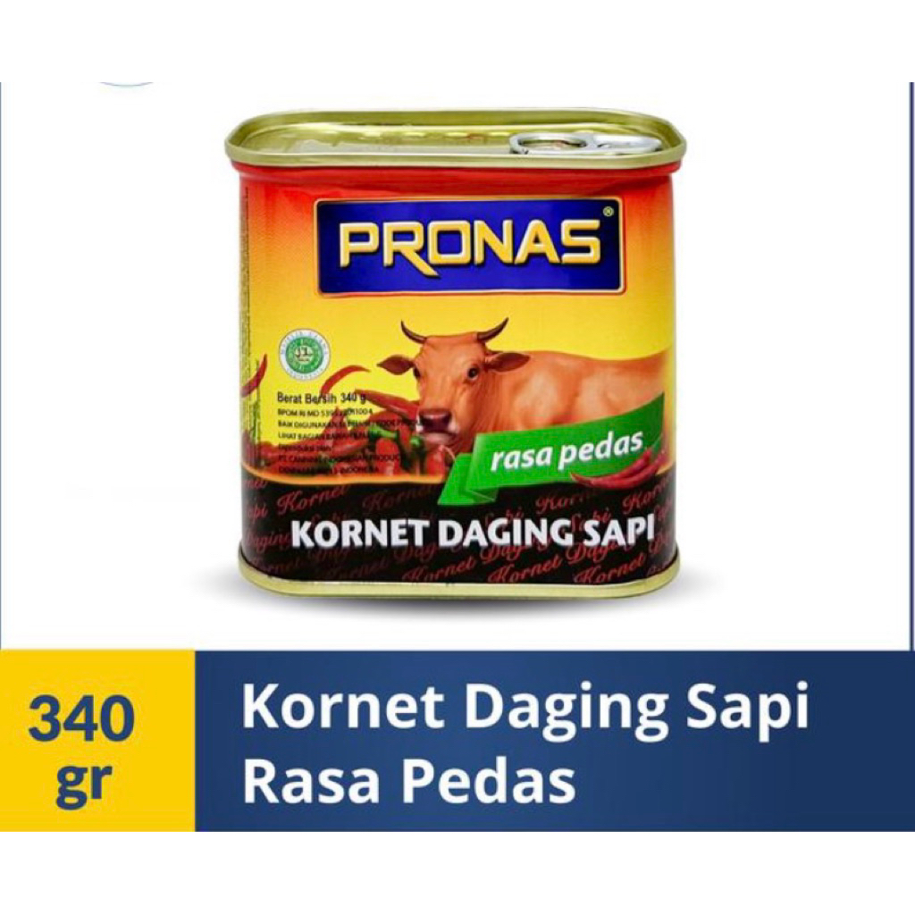 

Kornet Pronas Daging Sapi Rasa Pedas 340 GR