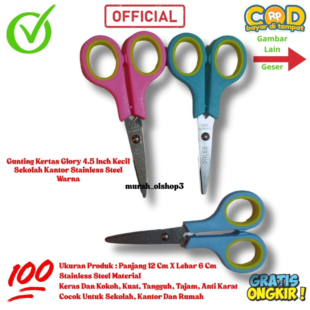 

Gunting Orlee / Gunting Kecil Bagus Berkualitas Warna