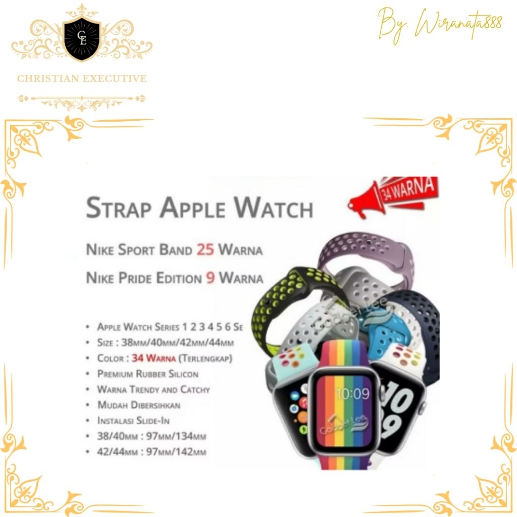 Strap i-Watch Original motif lubang tali jam smartwatch apple