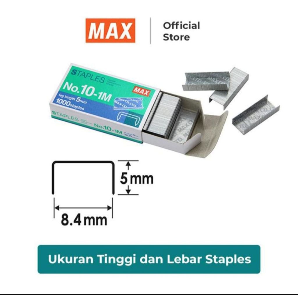 

MAX Staples isi staples no 10-1M / Staples no 3-1M - 1 inner box isi 20 pcs.