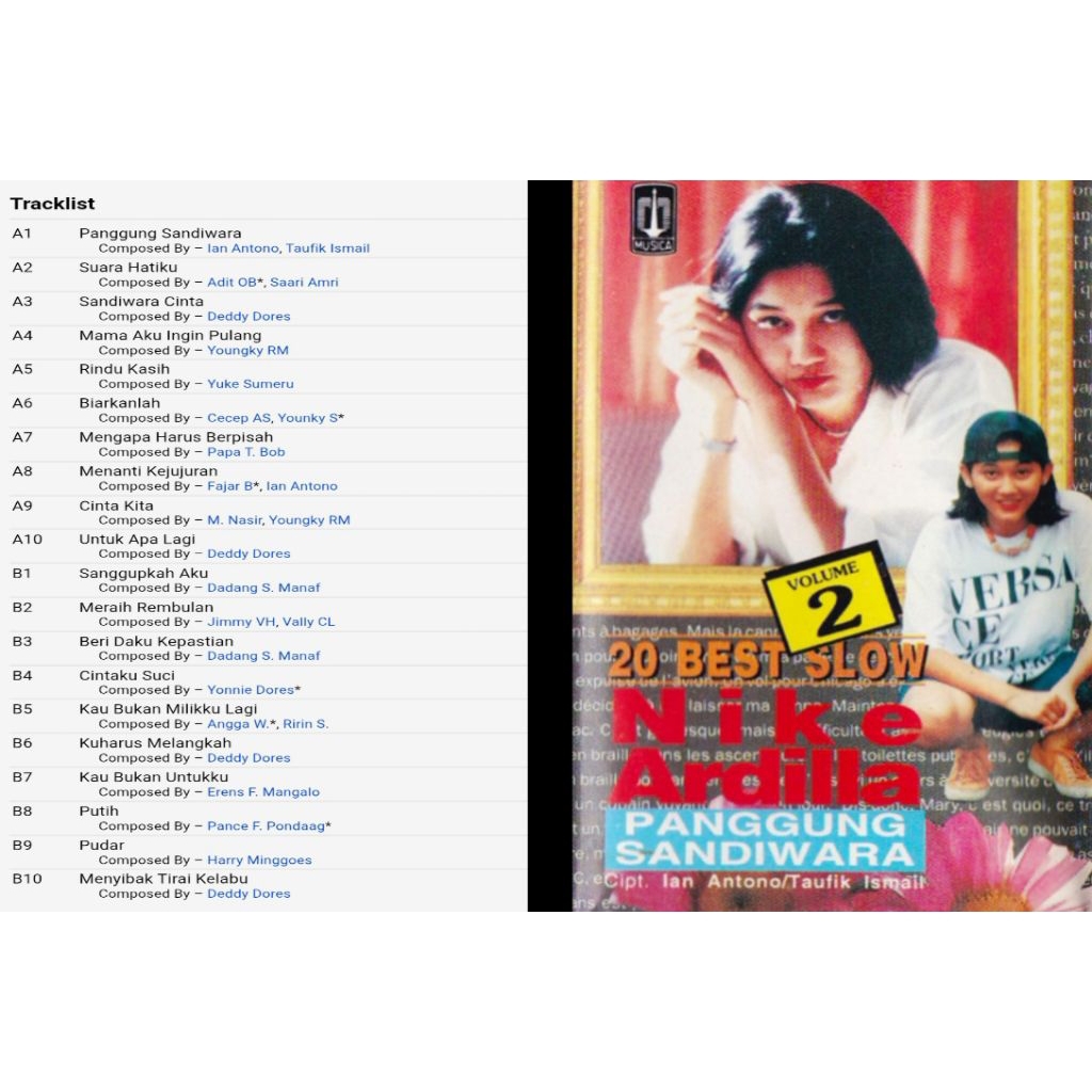 nike ardilla cd album 20 best slow volume 2 panggung sandiwara