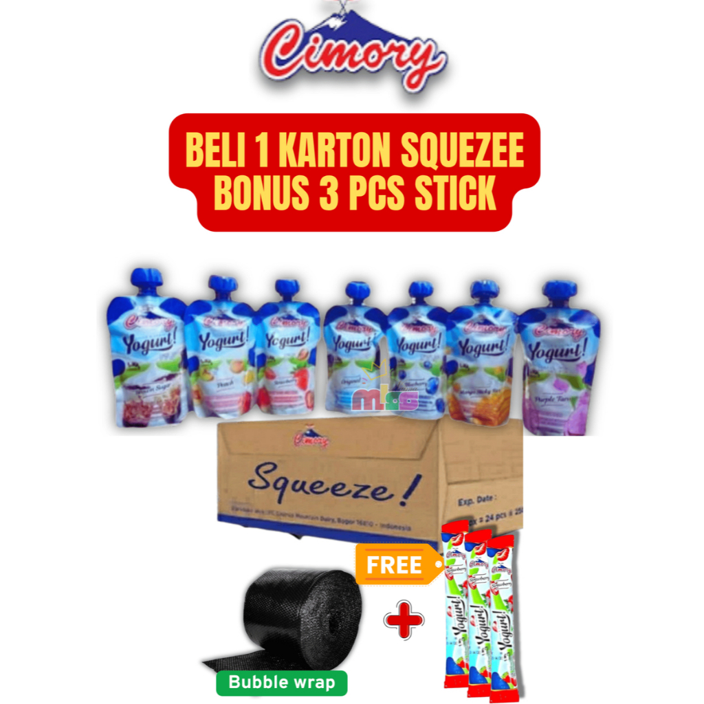 

CIMORY YOGURT SQUEEZE 120 Gr 1 Karton isi 24 pcs - BANYAK RASA (BISA DI MIX)
