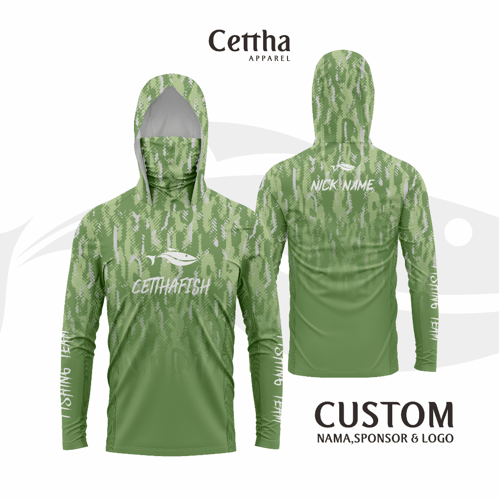 baju mancing cettha custom kain bahan jersey dryfit milano