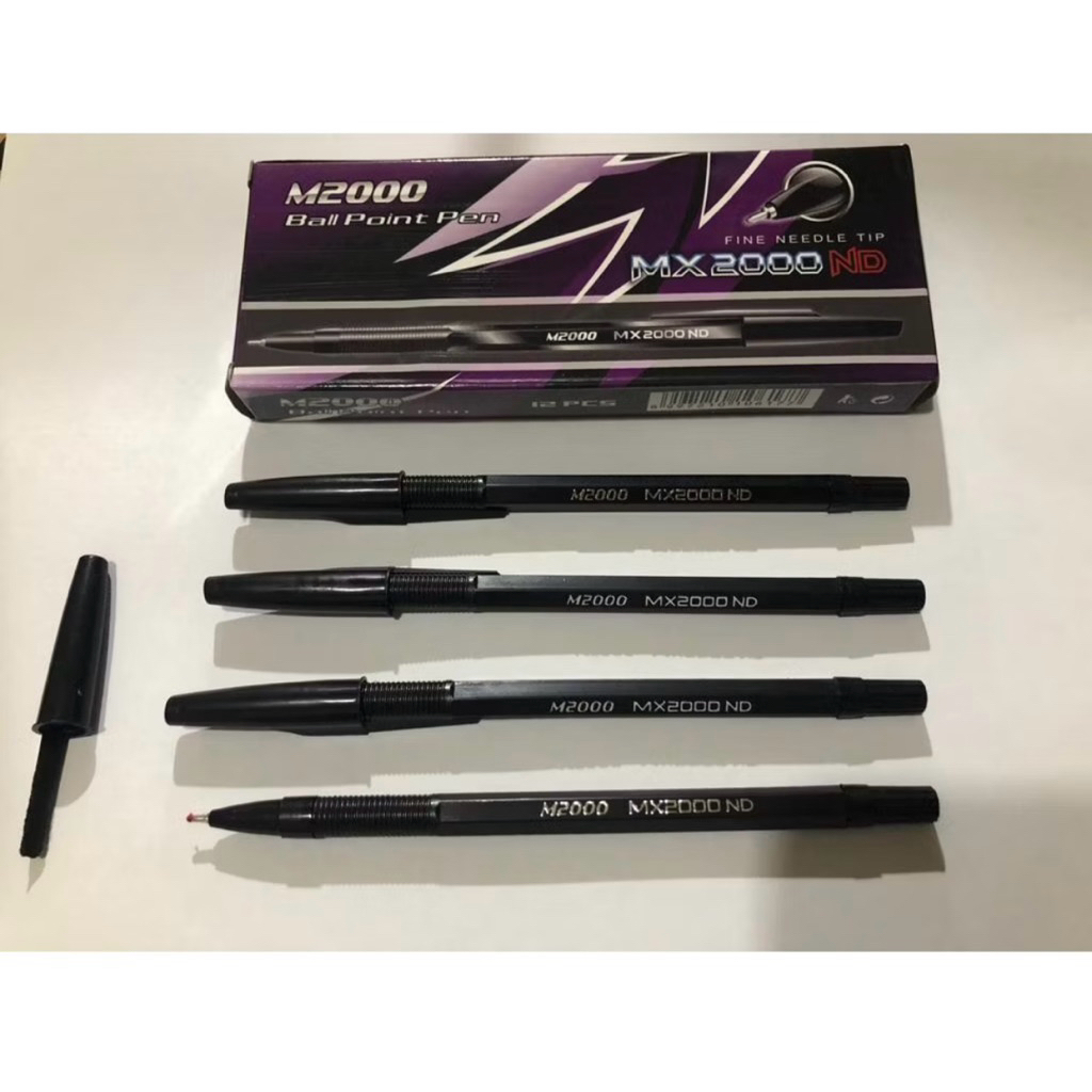 

12PCS PULPEN PENA / BOOLPOIN TINTA HITAM MX2000