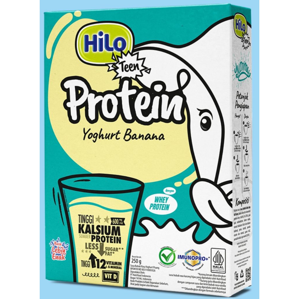 

Hilo Teen Yoghurt Banana 250gr - Susu Tinggi Kalsium Rendah Lemak