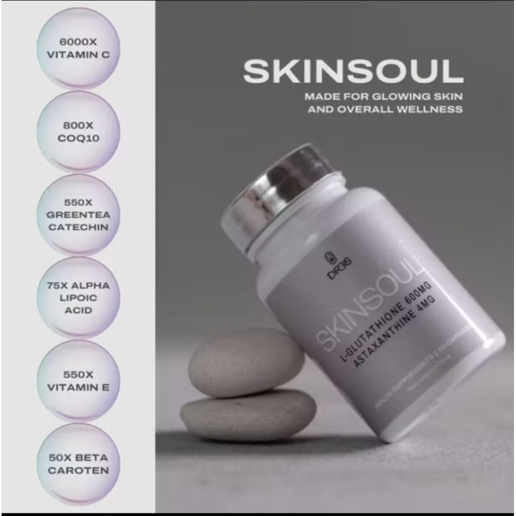 

Skinsoul DRGS skinsoul axtaxanthine membantu mencerahkan kulit