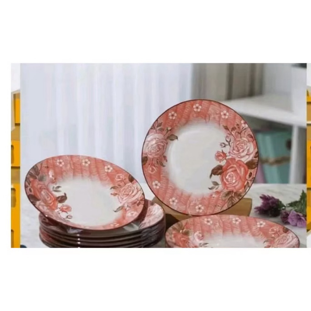 piring keramik 1 lusin 12 pcs