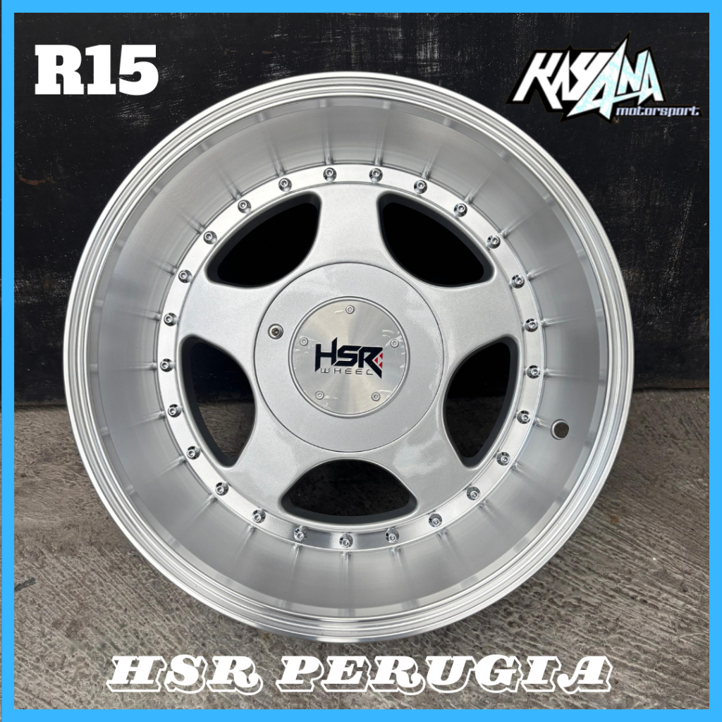 Velg Ring 15 Celong Lebar 7/8 HSR Wheel Perugia Cocok Buat Jazz Livina Avanza Mobilio Swift Sigra