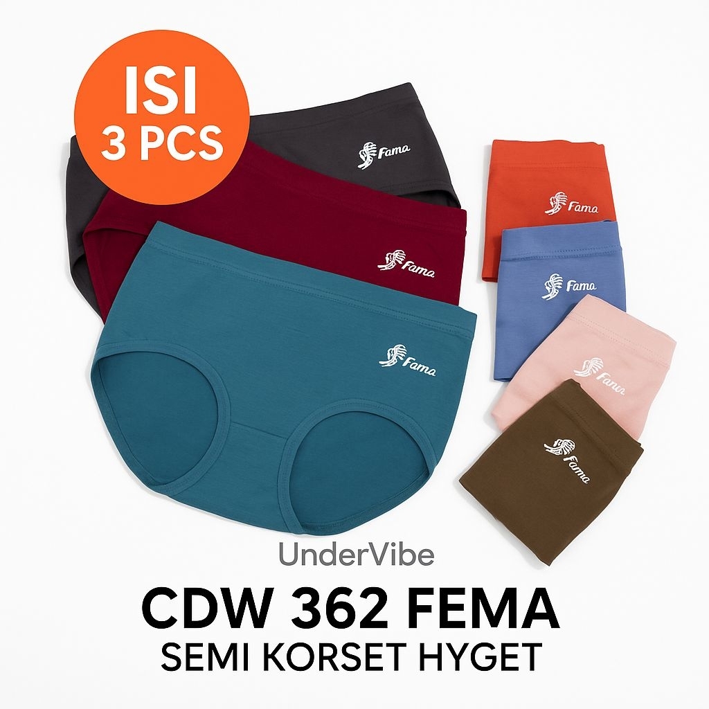 FEMA Celana Dalam Wanita Semi Korset Hyget Super Soft | CD Jumbo L–XXL