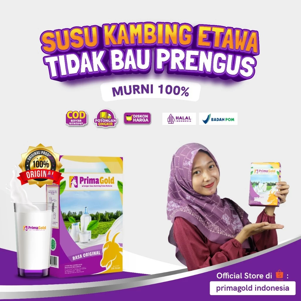 

PRIMAGOLD SUSU ETAWA BUBUK Susu Etawa Prima Gold – Tinggi Kalsium & Protein