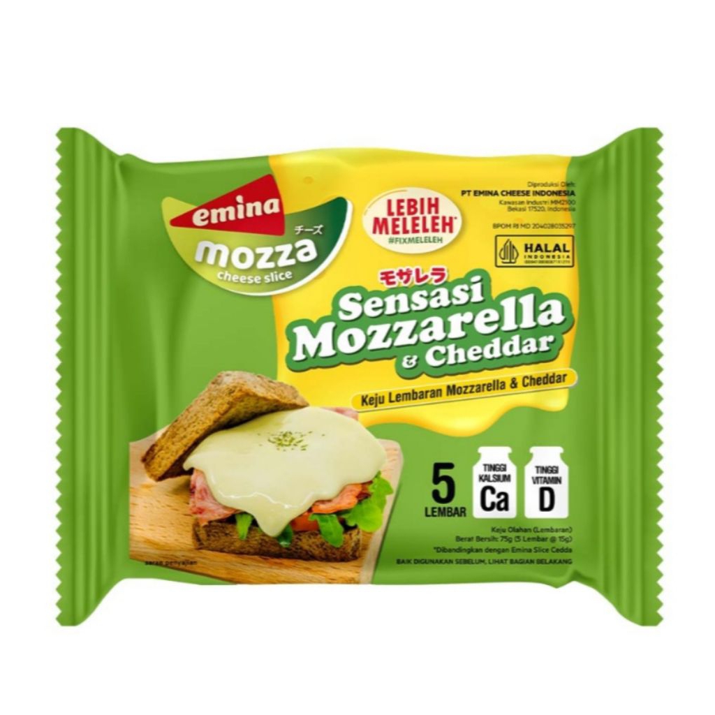 

Emina Mozzarella Cheddar Cheese Slice 5 x 15gr