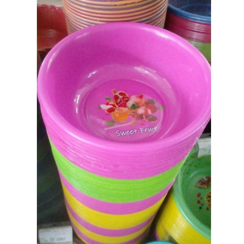1 Lusin (12biji) Waskom besar Sakura 14 Baskom plastik hajatan murah