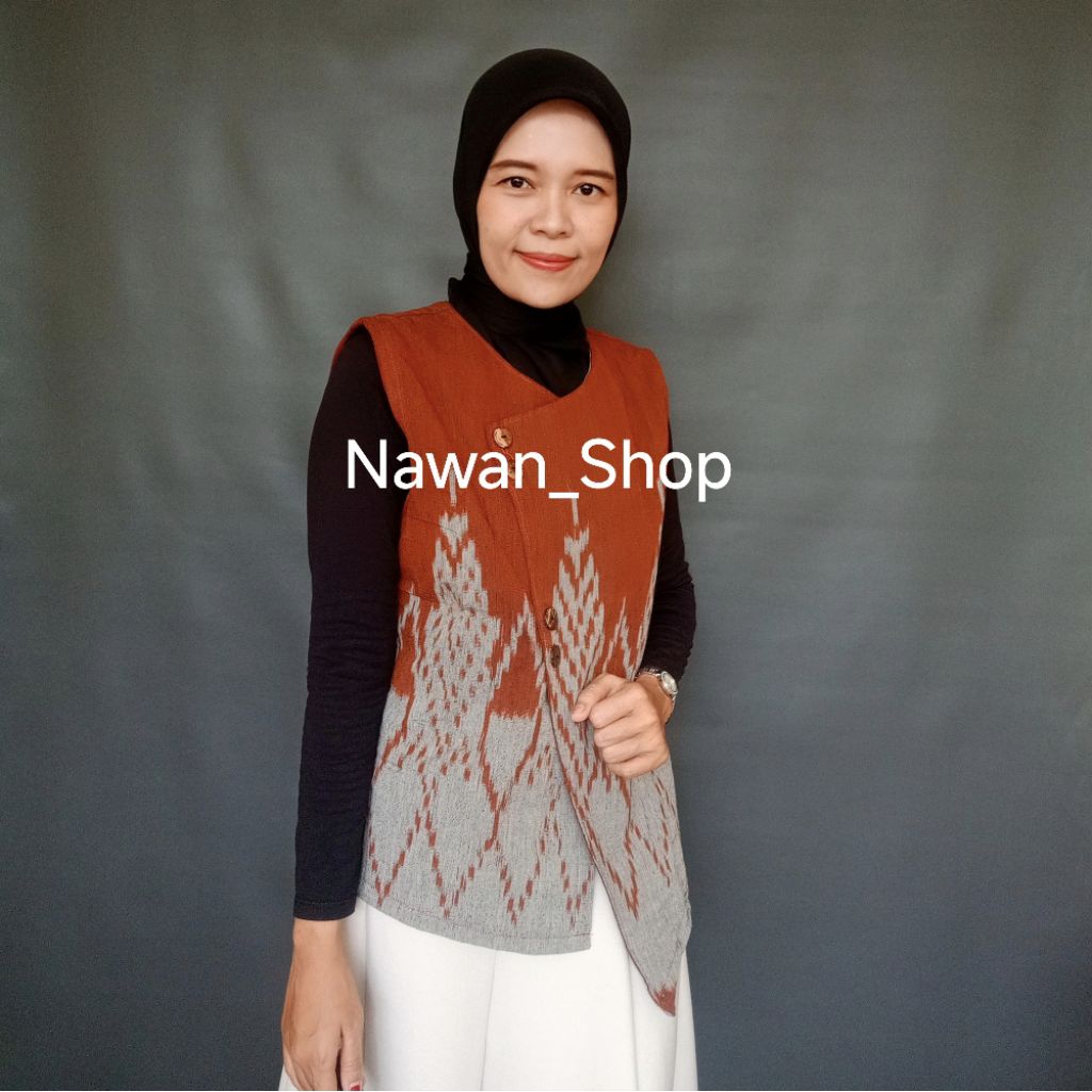 Nawan shop Vest tenun, outer tenun Troso blanket Jepara