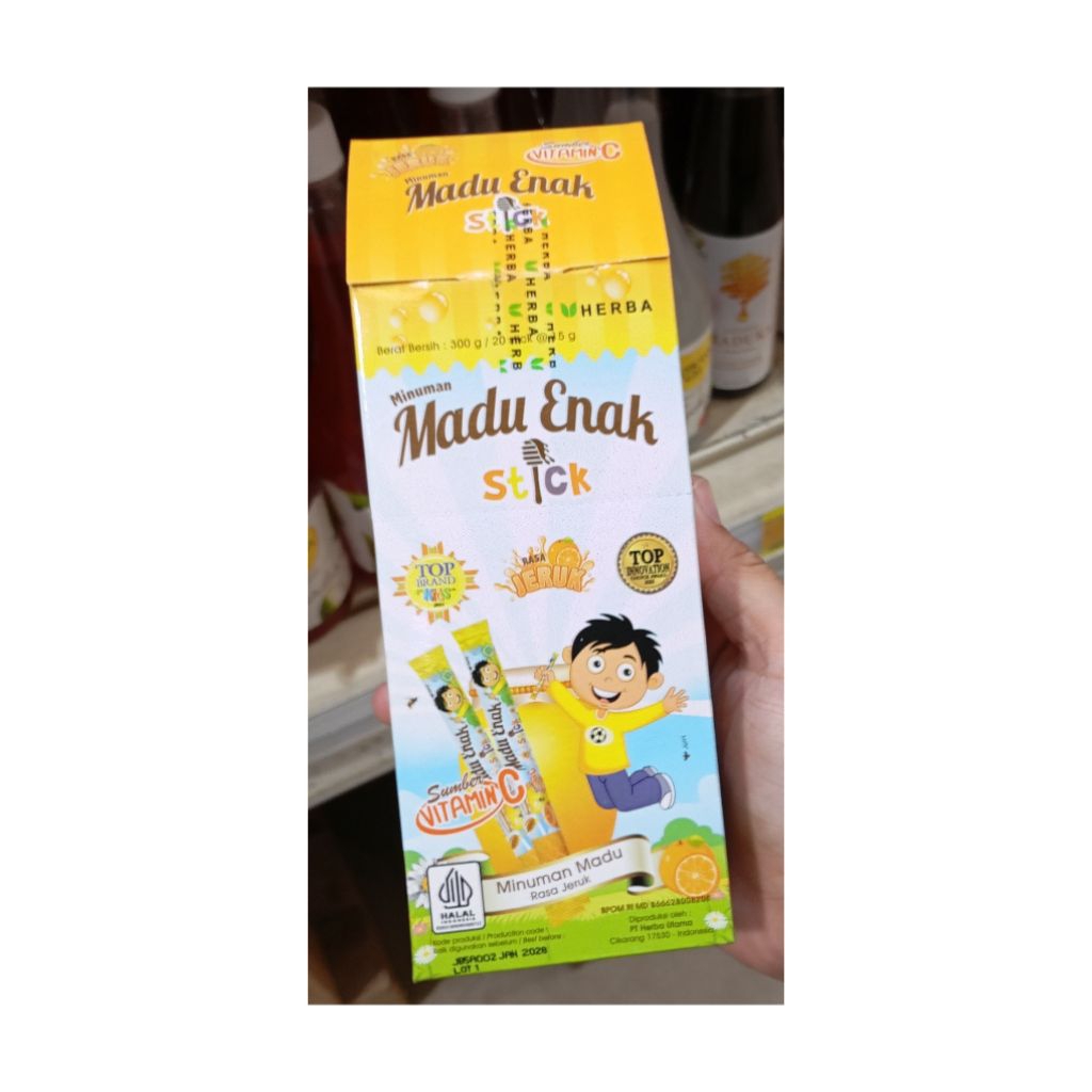 

MADU ENAK STICK RASA JERUK ISI 3 BOX @ SACHET