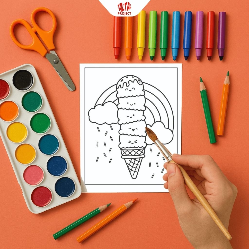 

Kertas gambar sketsa coloring ice cream a5 10 20 30 lembar