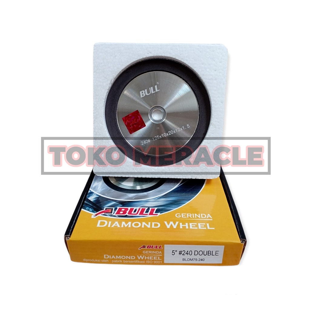 [KUNING 5"] BULL Diamond Saw Wheel 5" - Batu Asah Asahan Pisau TCT Grit 240