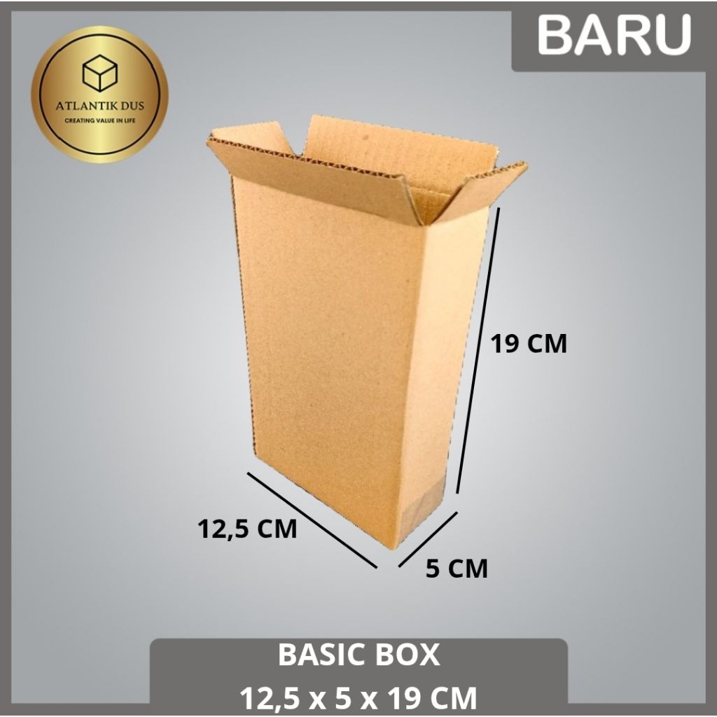 

KARDUS / KARTON BOX POLOS Uk. 12,5x5x19 CM