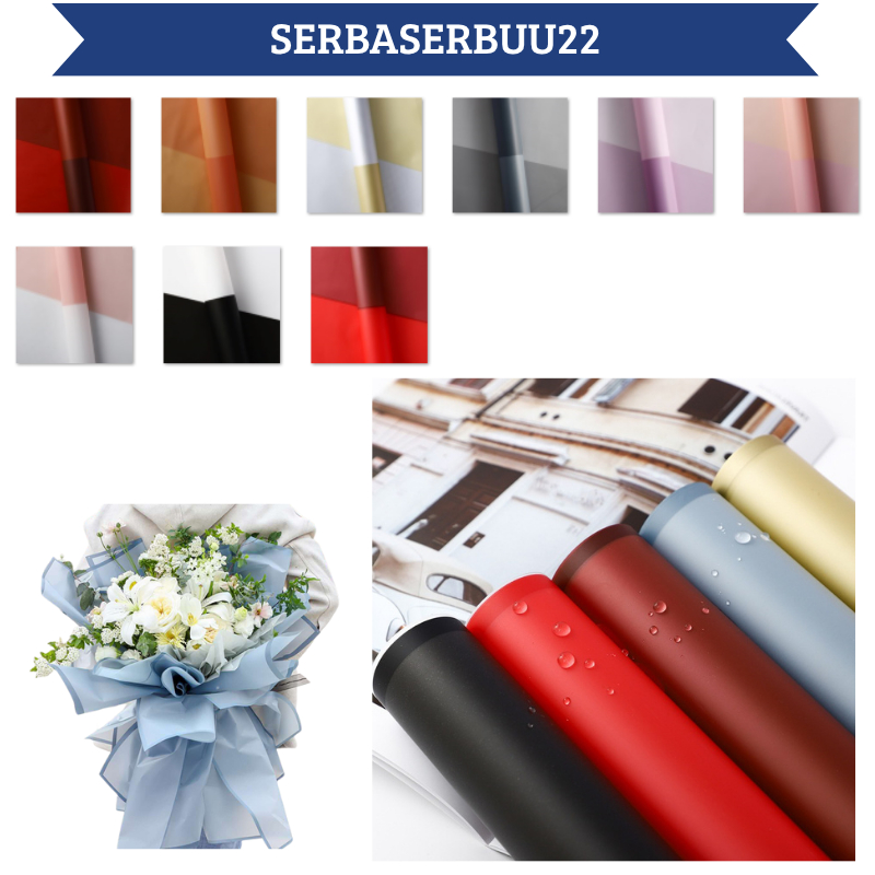 

Flower Wrapping Paper Bi Color Cellophane Kertas Buket Bunga Dua Warna KB076 SS22