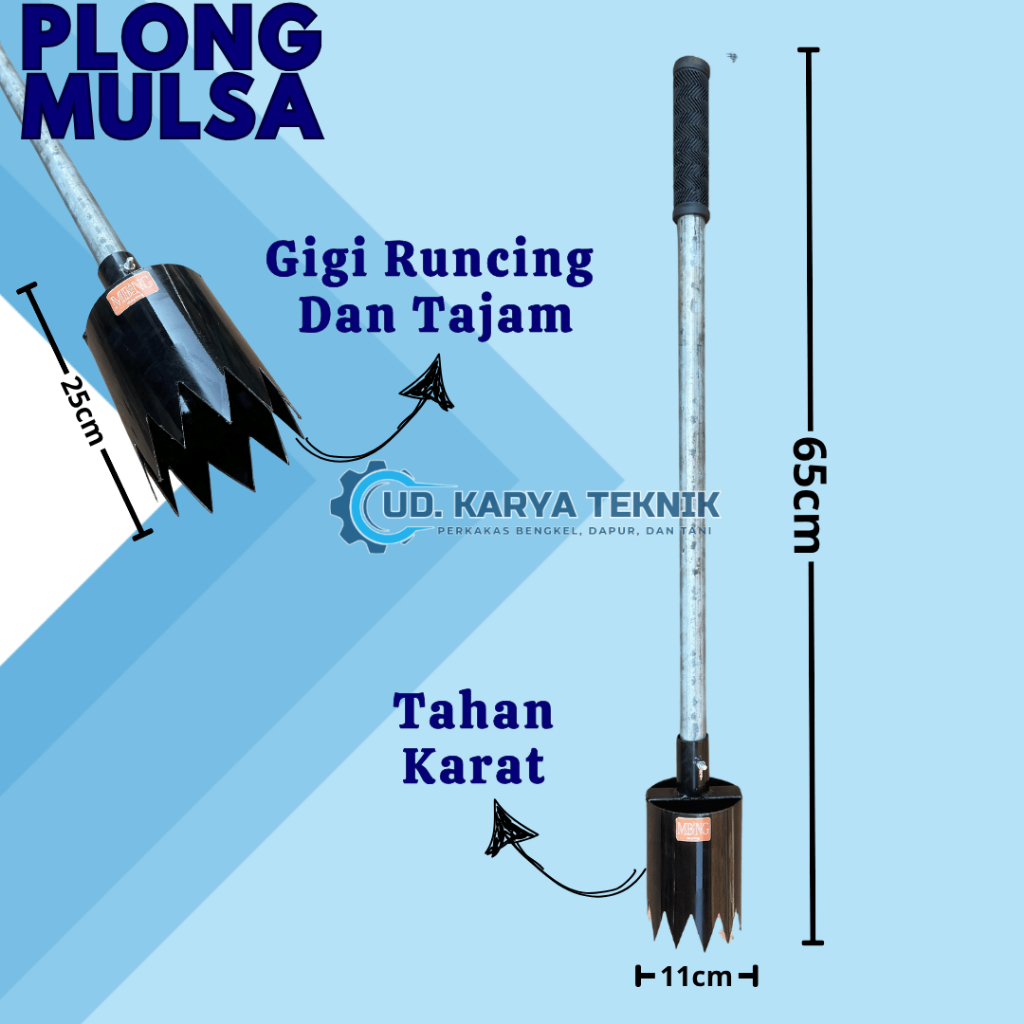 Plong Mulsa diameter 11cm / Alat Pelubang Plastik Mulsa dengan Gagang / pelubang mulsa
