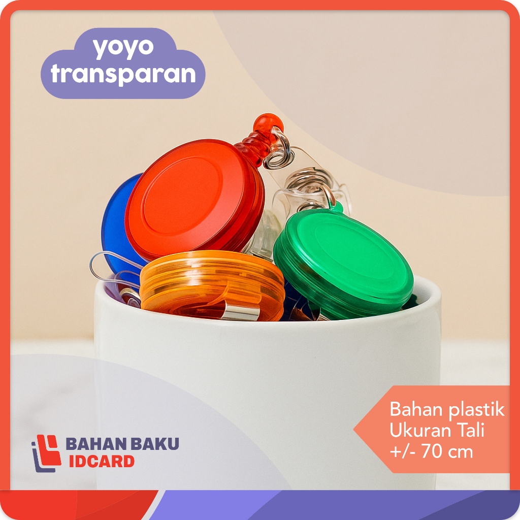 

YOYO TRANSPARAN Tali Id Card Gantungan Id Card Hang Tag Name Tag