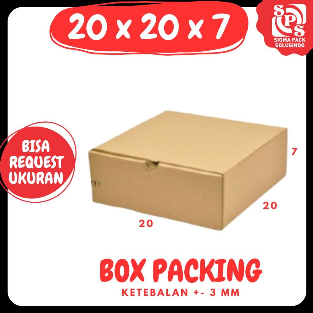 

kardus 20x20x7 LD Kardus /box 20x20x7 Packing box hampers dus 20x20x7 Polos zigma shop
