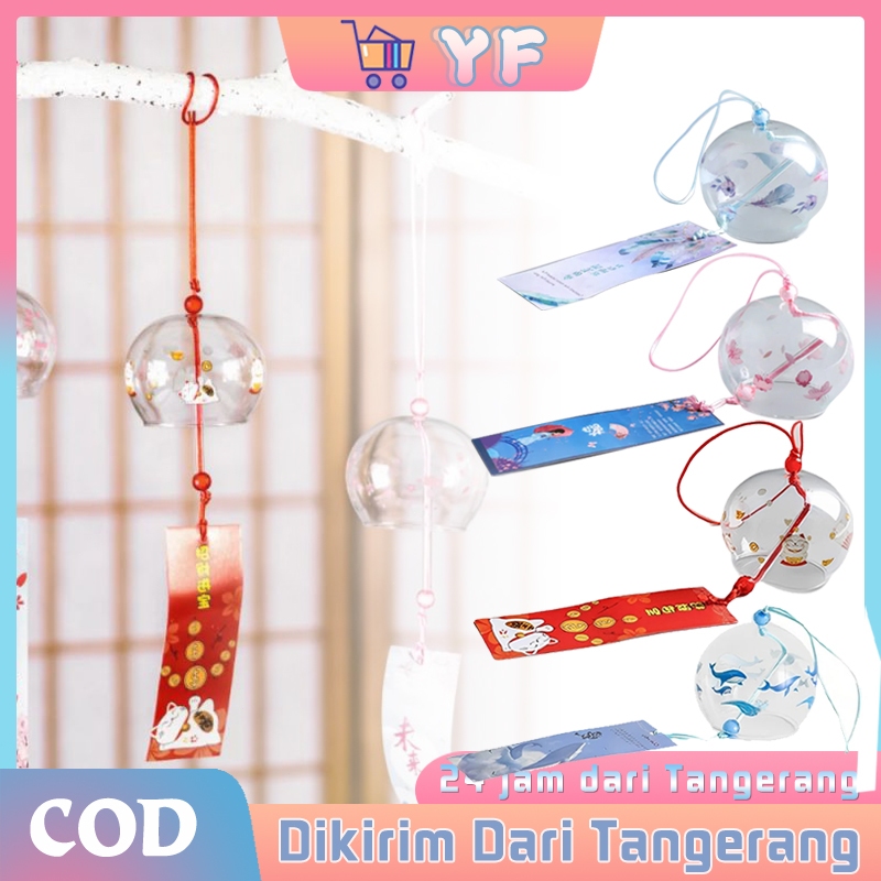 Lonceng Angin Kaca Gantung Wind Chime Jepang Lonceng Angin Mobil