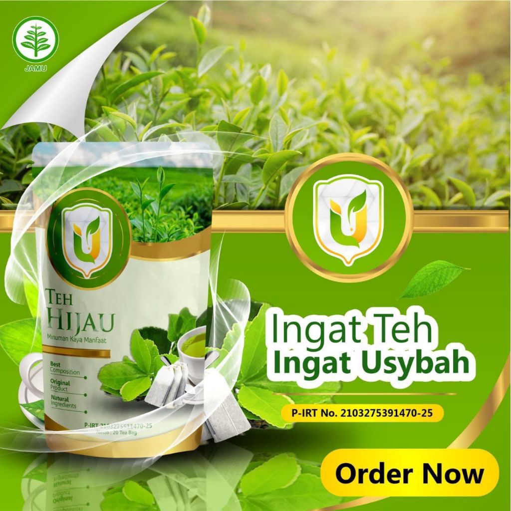 

TEH HIJAU USYBAH ISI 20 KANTONG Membantu Menangkal Radikal Bebas