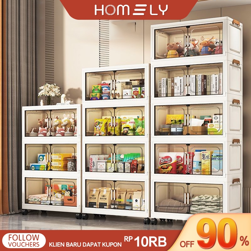 Lemari Lipat Plastik Susun/Wardrobe Storage/Lemari Plastik Baju/Lemari Pakaian Ekstra besar