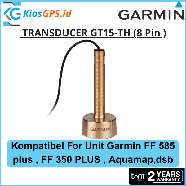 Garmin Transducer GT15-TH Sonar untuk mencari ikan dan dasaran laut