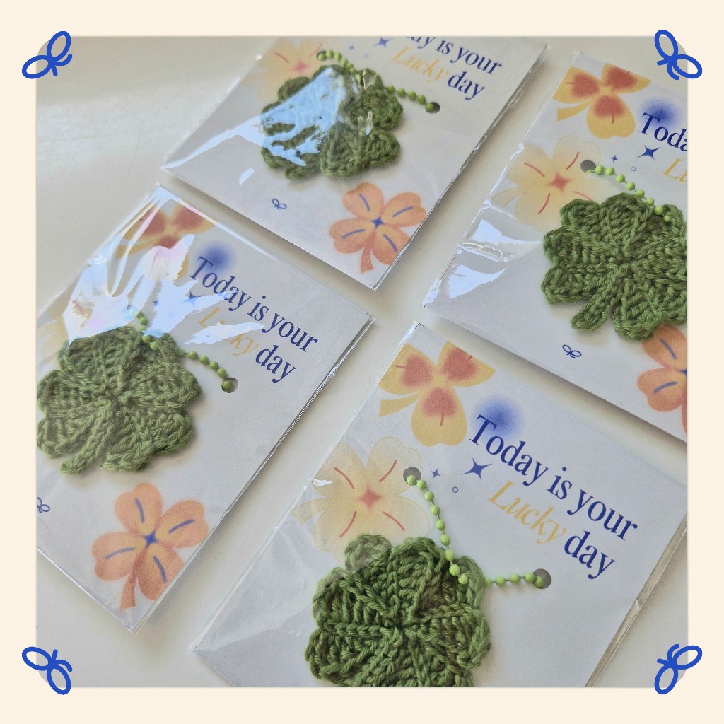 Gantungan Rajut Clover – Good Luck Charm Handmade | ateru