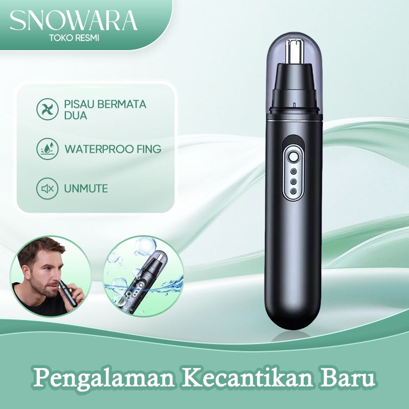 New SNOWARA Alat Cukur Bulu Hidung Elektrik Pemotong Bulu Hidung Portable Pencukur Bulu Hidung Alat