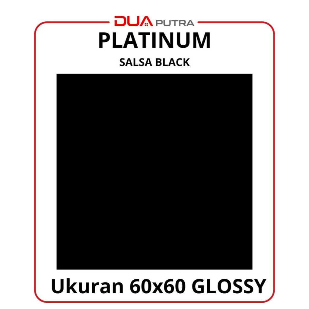 Keramik Lantai Platinum Salsa Rec 60x60 hitam polos /keramik ruang tengah, dinding, teras, meja dapu