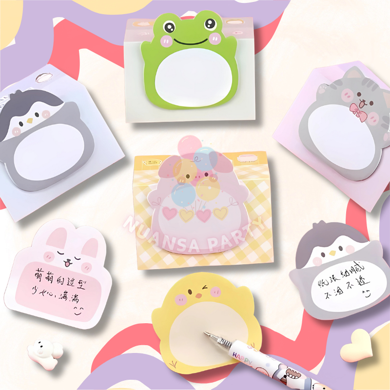 

NP • Pembatan Buku Sticky Notes Memo Catatan Tempel Motif Hewan Alat Tulis Sekolah