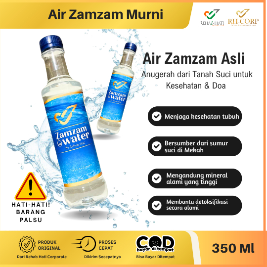 

ORIGINAL Air Zamzam Rehab Murni Asli 100% Zam zam Mekah 350ml by RHCORP Official Store