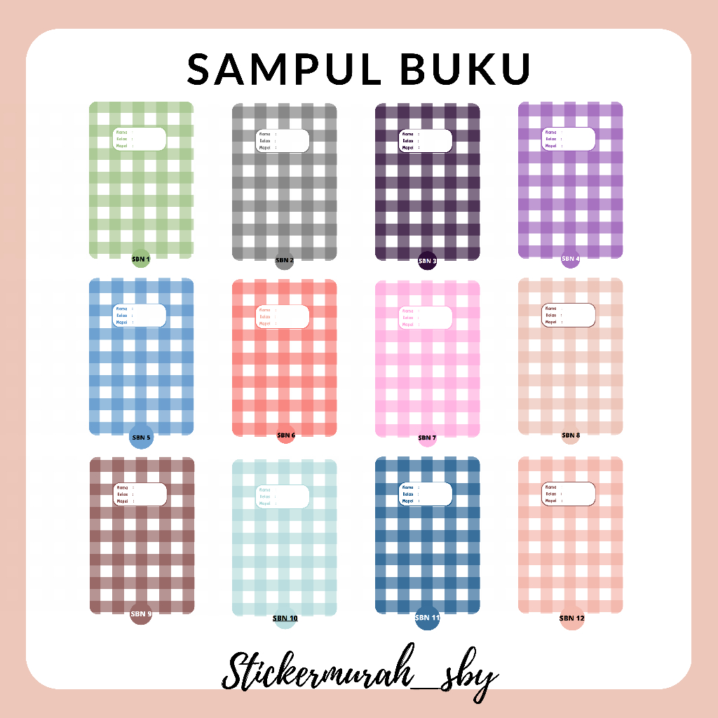 

10PCS SAMPUL BUKU NAMA BIGBOSS (REQUEST NAMA)