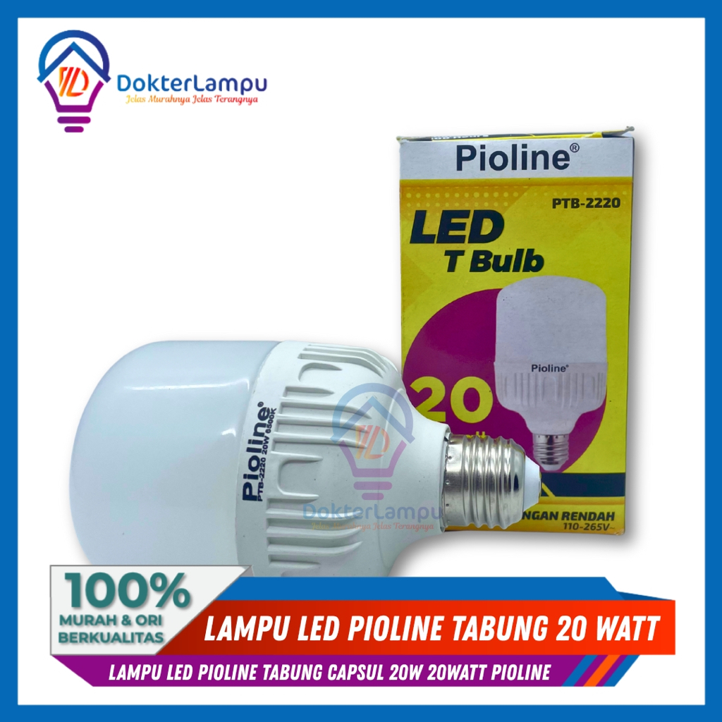 LAMPU LED PIOLINE TABUNG CAPSUL 20W 20WATT PIOLINE
