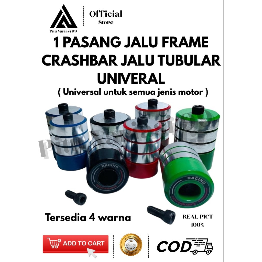 JALU BAHAN BESI ALUMINIUM ALLOY  FRAME SLIDER / TUBULAR / CRASHBAR / PNP SEMUA MOTOR SPORT & MOTOR M
