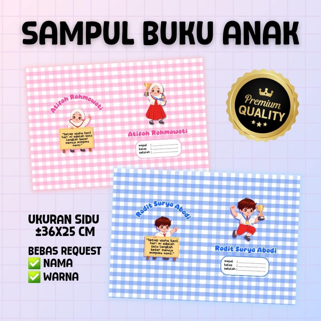 

[FREE SAMPUL PLASTIK] SAMPUL BUKU ANAK SD BAHAN PREMIUM UKURAN SIDU MURAH MERIAH