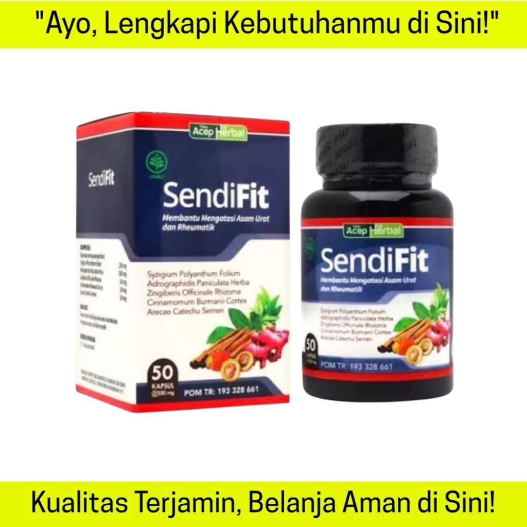 SendiFit Acep Herbal – Suplemen Herbal untuk Asam Urat & Rematik | BPOM TR 193328661