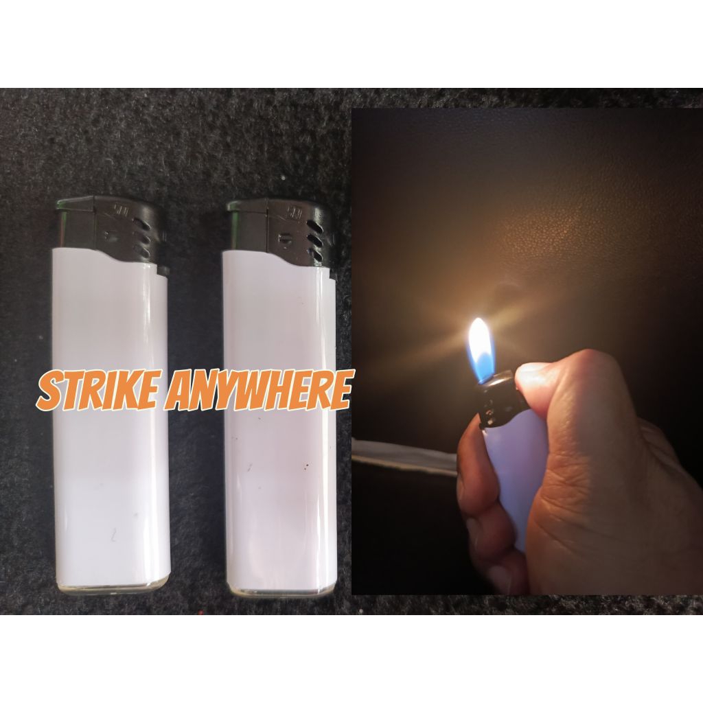 korek gas magnet putih polos putih polos ( 2 pcs ) korek api gas isi ulang