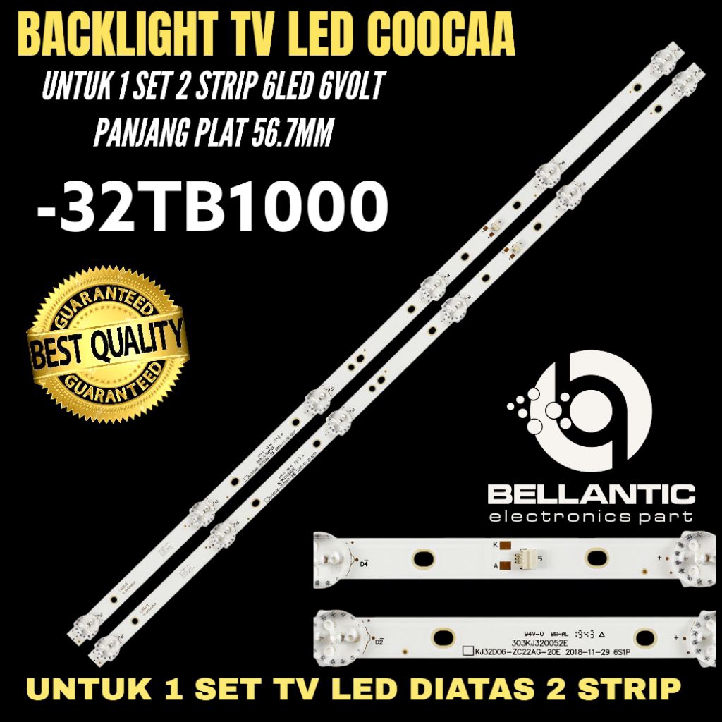 BACKLIGHT TV LED COOCAA 32 INCH 32TB1000 BACKLIGHT TV LED COOCAA