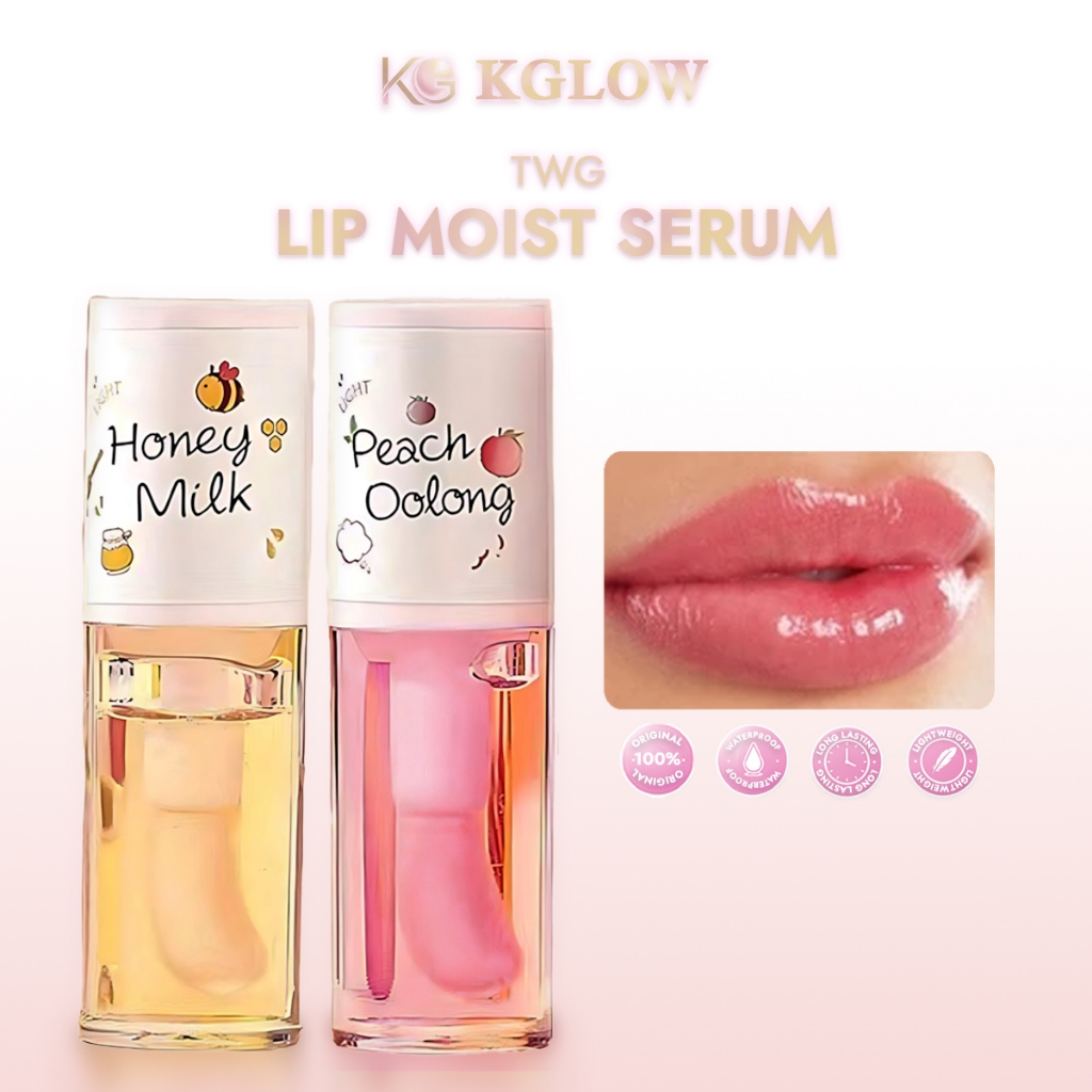 GLOW | TWG Light Lip Oil Honey Peach Melembapkan Menutrisi Menjaga Kelembapan Bibir 5ml MG035