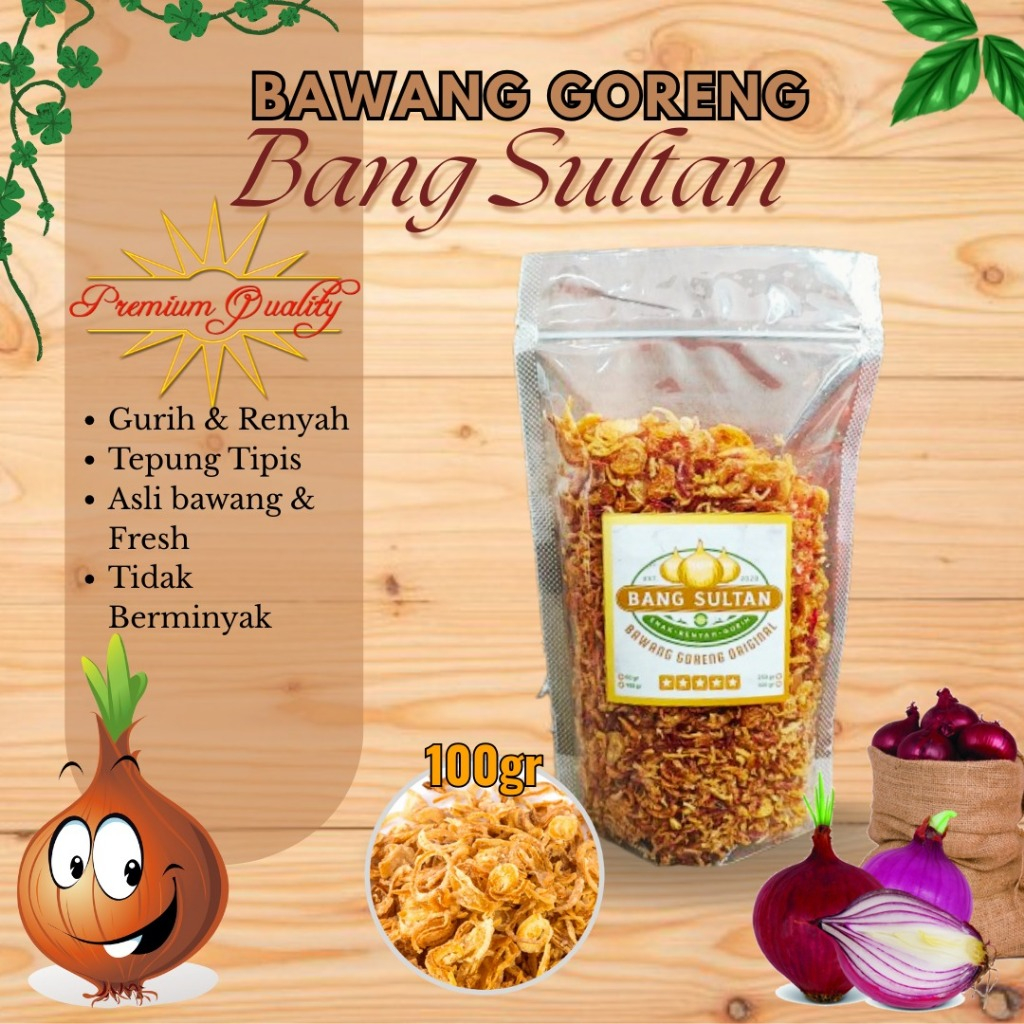 

100GR BAWANG GORENG TANPA CAMPURAN RENYAH DAN GURIH ASLI