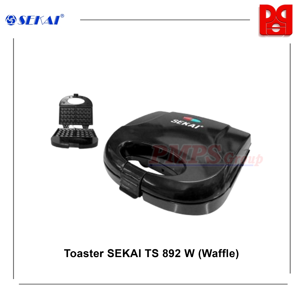 Toaster Sandwich Sekai TS 892, 2 Slot, Hitam, 450 Watt