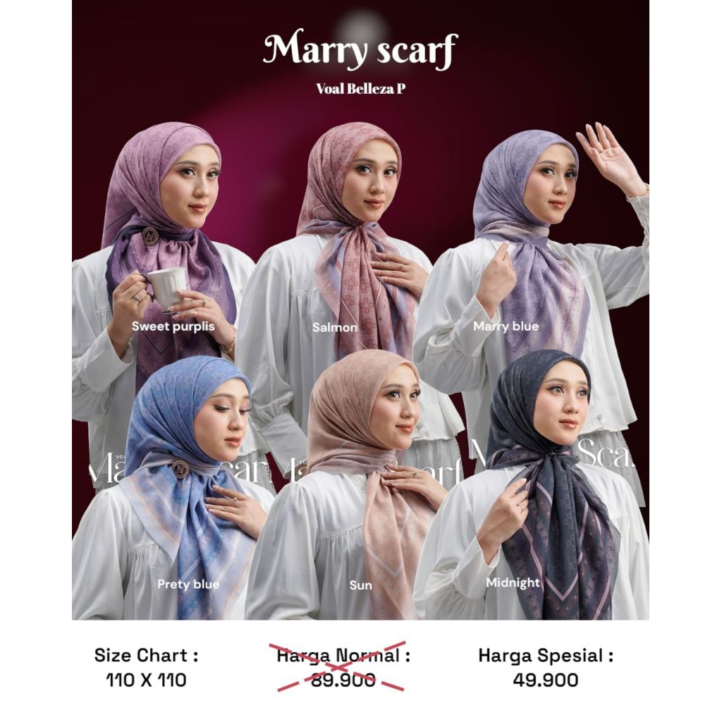 READY SERAGAMAN SCARF NADHEERA LUXURY MARRY SCARF NADHEERA LUXURY ||EH