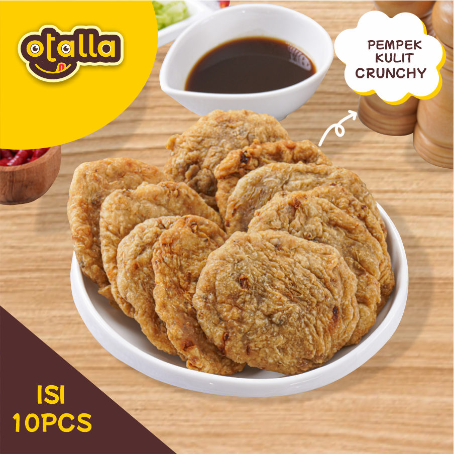 

Pempek Otala - Kulit Crispy 10 Pcs + Cuko 100mL, Khas Palembang, 100% Ikan Tenggiri