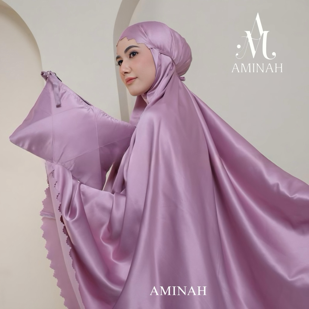 Diskont Aminah - Mukena Dewasa Silky Traveling Daily Aminah Lasercut